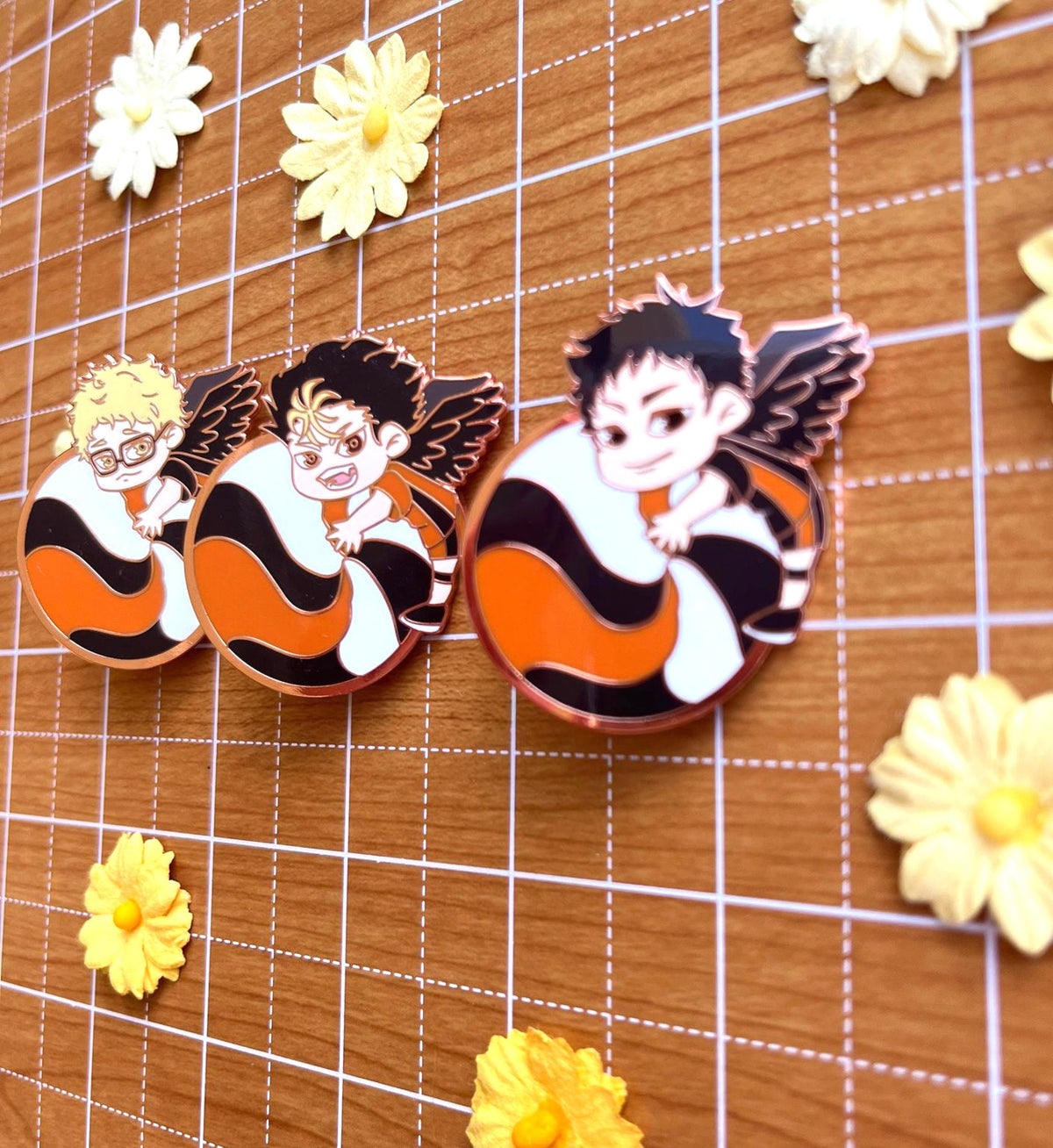 Naikyuu Volleyball boys: Karasuno- Hinata, Kageyama, Tsukishima, Nishinoya, Daichi