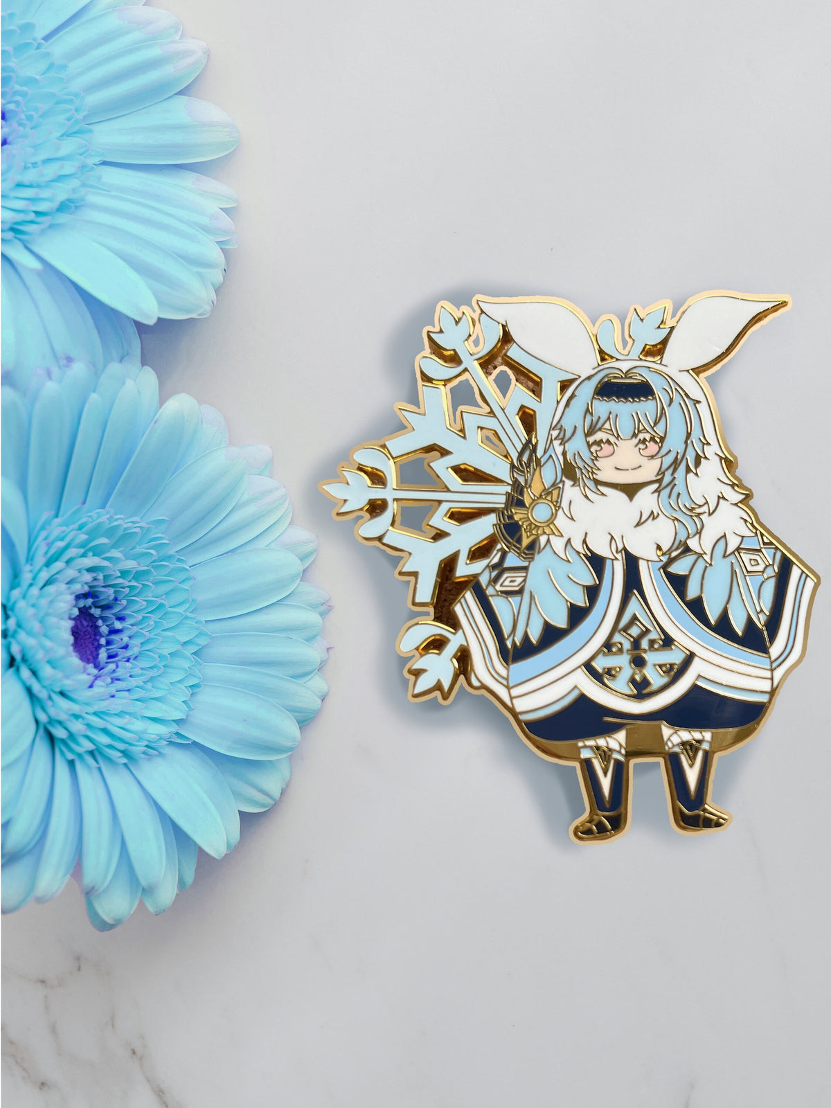 Ice Abyssie Mages GenshIn lmpact: Ganyu, Kaeya, Eula, Ayaka Enamel Pins