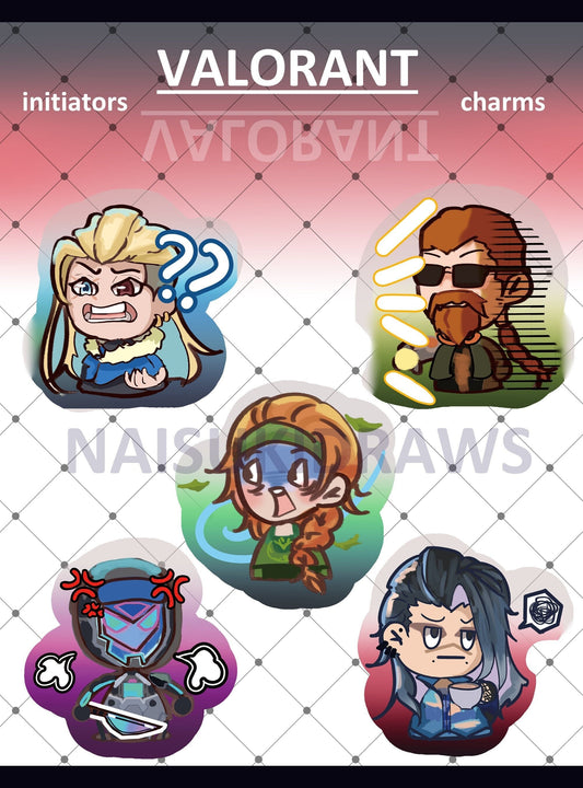 Valorant initiators Keychains l Fade, Sova, Breach, Kayo, Skye