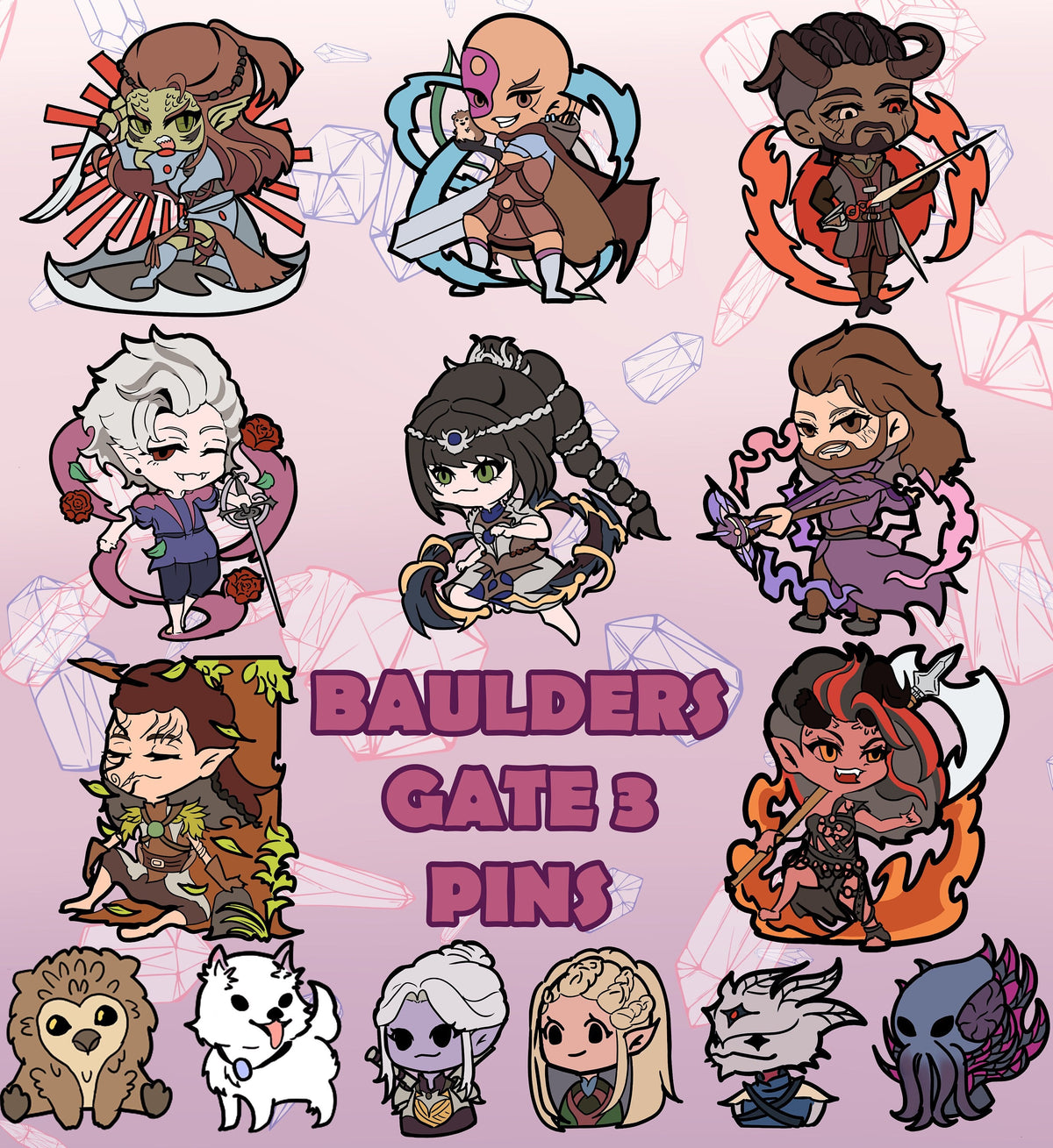 BG3 l Baldur’s Gate 3 Enamel Pins