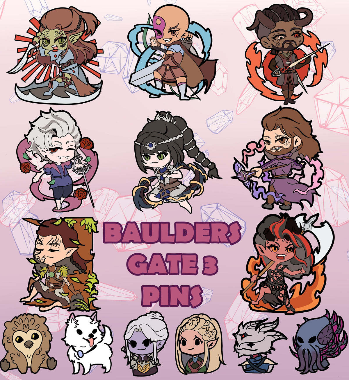 Baldur's Gate 3 Enamel Pins