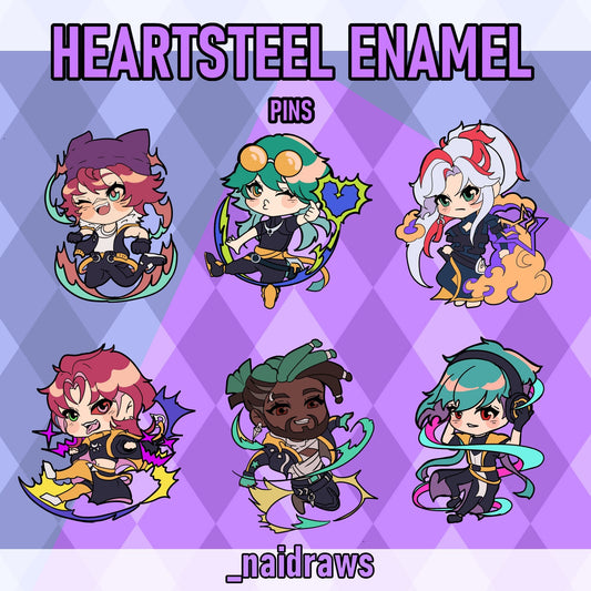 Heartsteel boy band enamel Pin