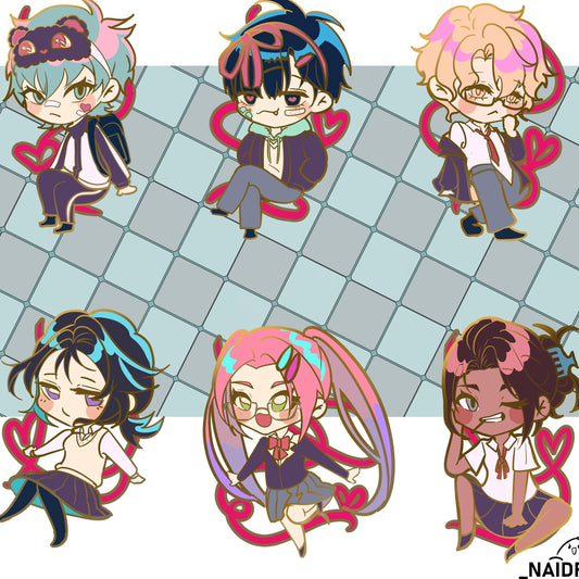 Universe superstar school AU Enamel Pins