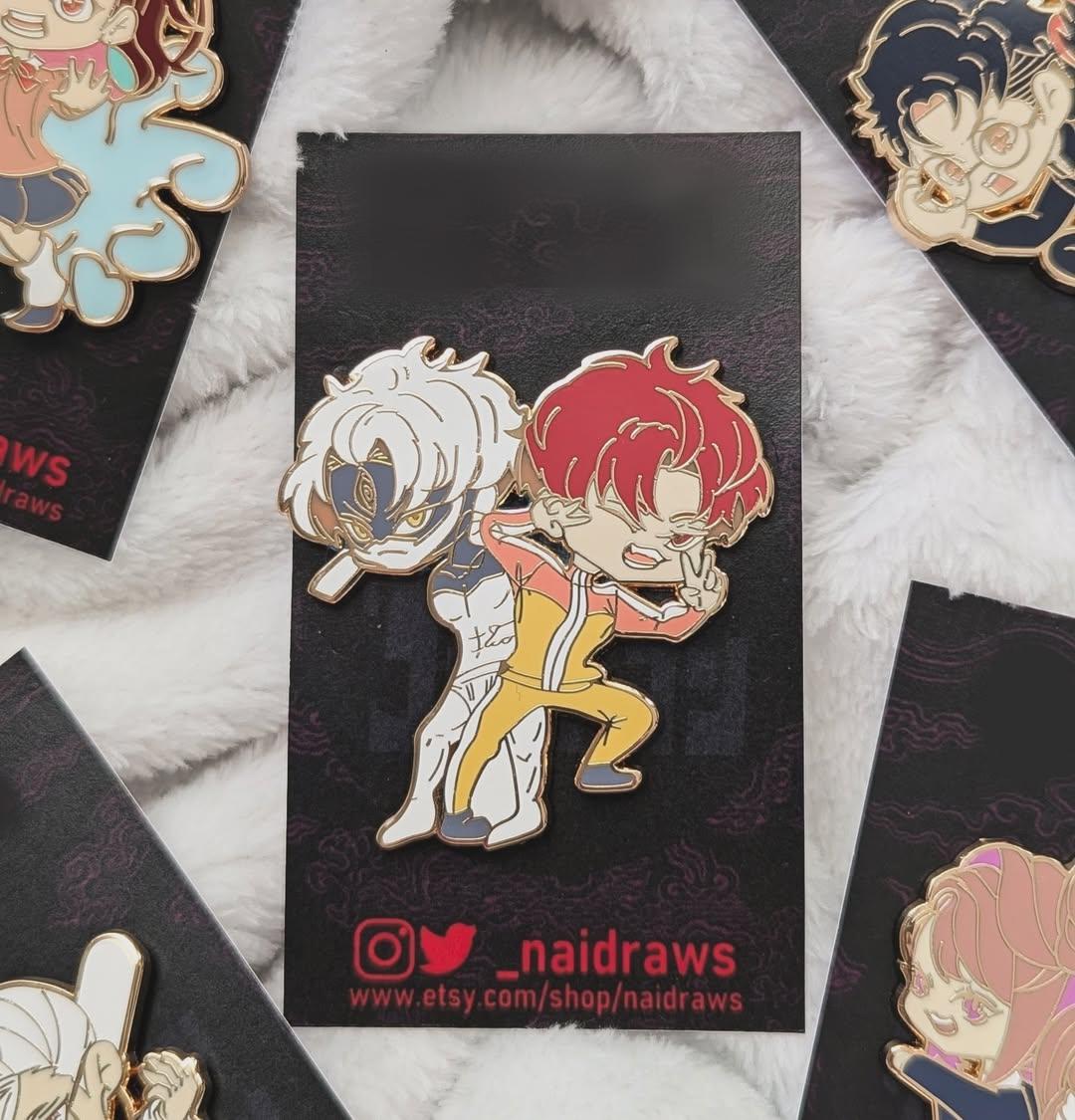 Alien and Spirits Anime Enamel Pins