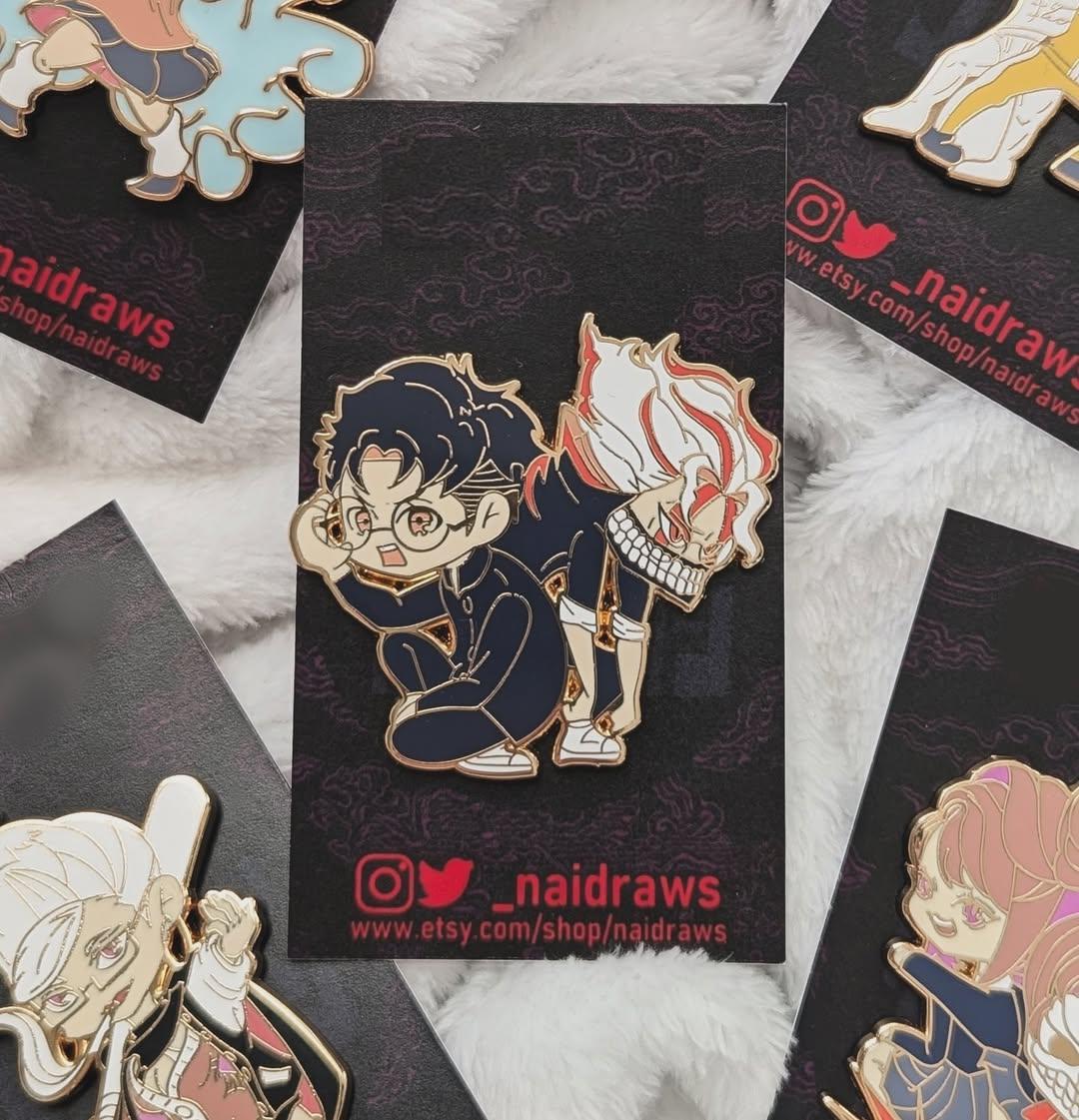 Alien and Spirits Anime Enamel Pins