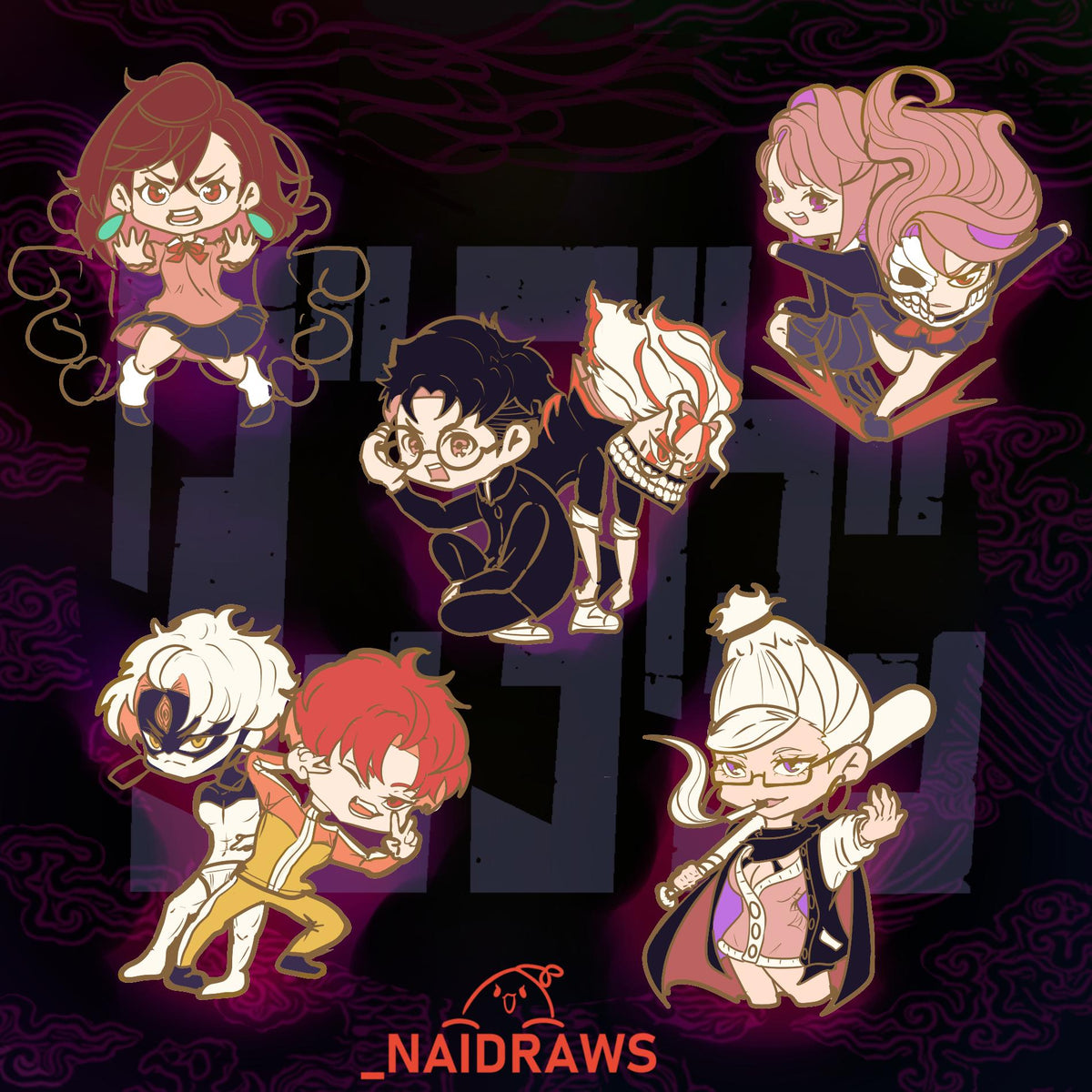Alien and Spirits Anime Enamel Pins
